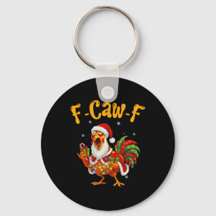 Llavero Diviértete Gallina de Navidad Sombrero de Santa Di
