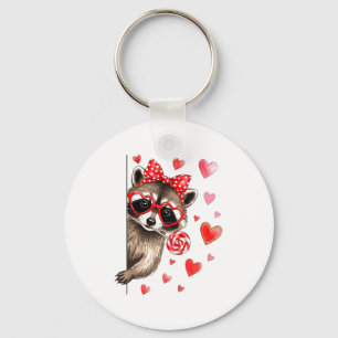 Llavero Diviértete Mapache Feral Día de San Valentín Humor