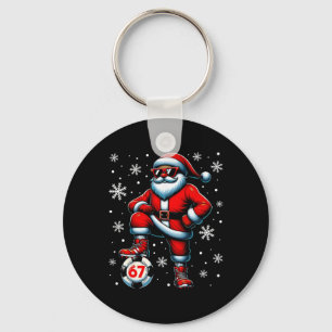 Llavero Diviértete Navidad Fútbol Santa Claus Cool 6 7 Mem