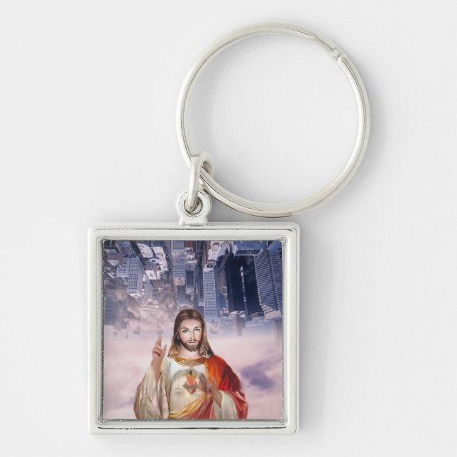 Llavero Divina misericordia, San Faustina, Jesús, confío e (Frente)