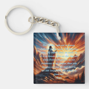 Llavero Divina puesta de sol: Inspiración de oración del S