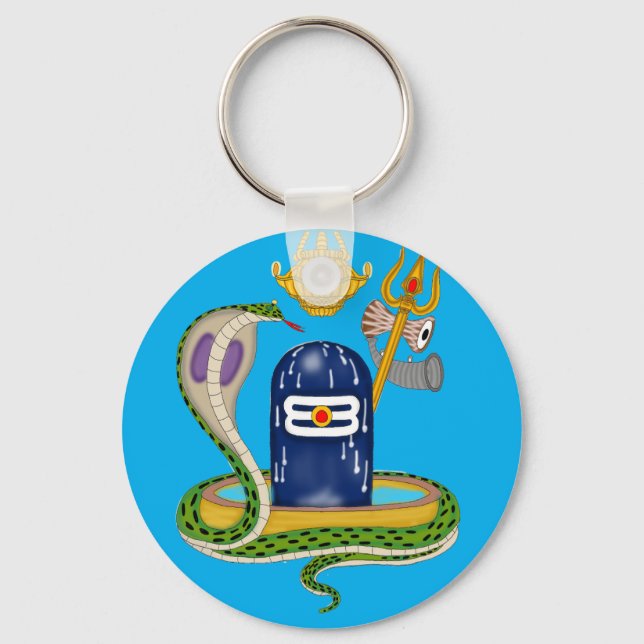Llavero Divine Shivlingam Keychain – Sacred Mahadev Symbol (Anverso)