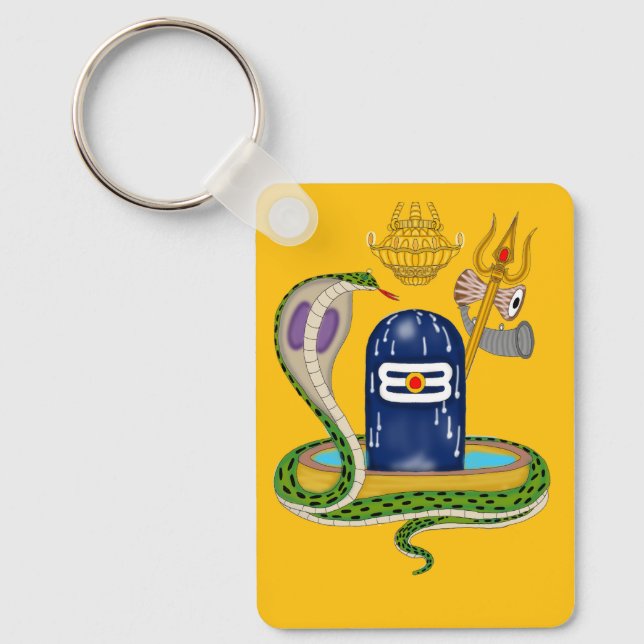 Llavero Divine Shivlingam Keychain – Sacred Mahadev Symbol (Anverso)