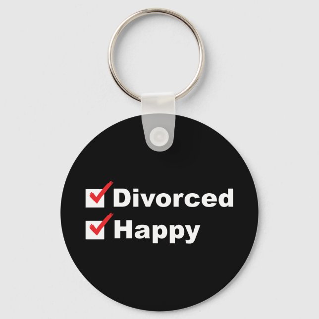 Llavero Divorciado Y Feliz (Anverso)