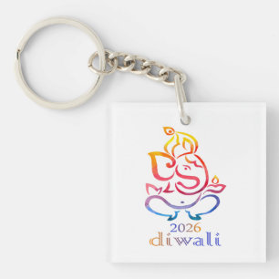 Llavero Diwali Feliz 2026 - Esencial del Festival Indio