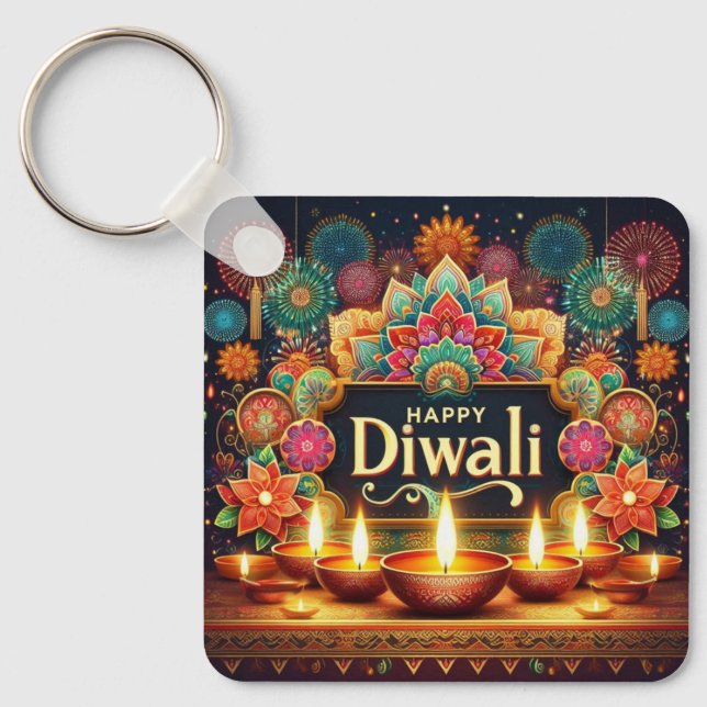 Llavero Diwali festivo (Anverso)
