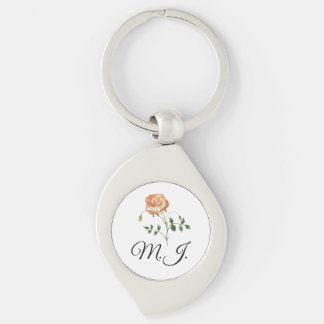 Llavero DIY Keychain rosa Personalizado de flores Texto, N