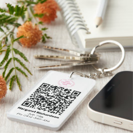 Llavero DIY Photo ID Digital QR Code Keychain