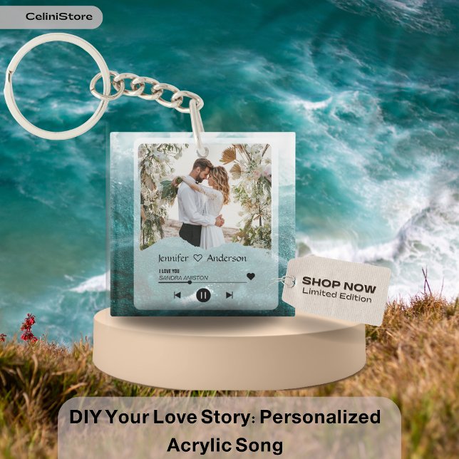 Llavero DIY Your Love Story: Canción acrílica personalizad (DIY Your Love Story: Personalized Acrylic Song)