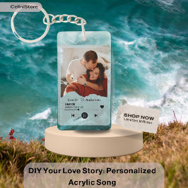 Llavero DIY Your Love Story: Canción acrílica personalizad