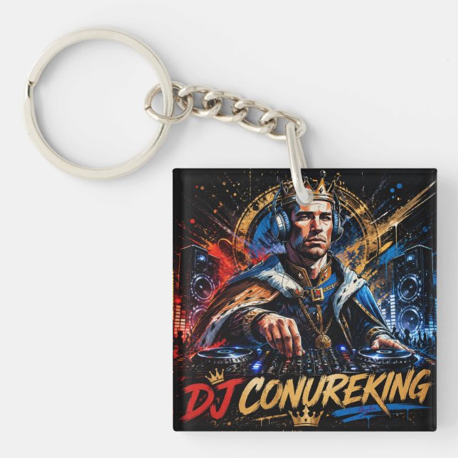 LLAVERO DJ CONUREKING DOBLE CARA (Frente)