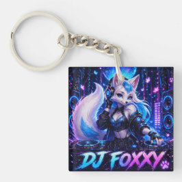 LLAVERO DJ FOXXY DOBLE CARA