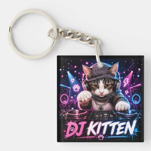 LLAVERO DJ KITTEN DOBLE CARA (Frente)