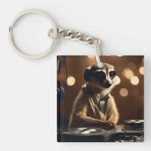 Llavero DJ Meerkat: Pistas giratorias en la sabana,