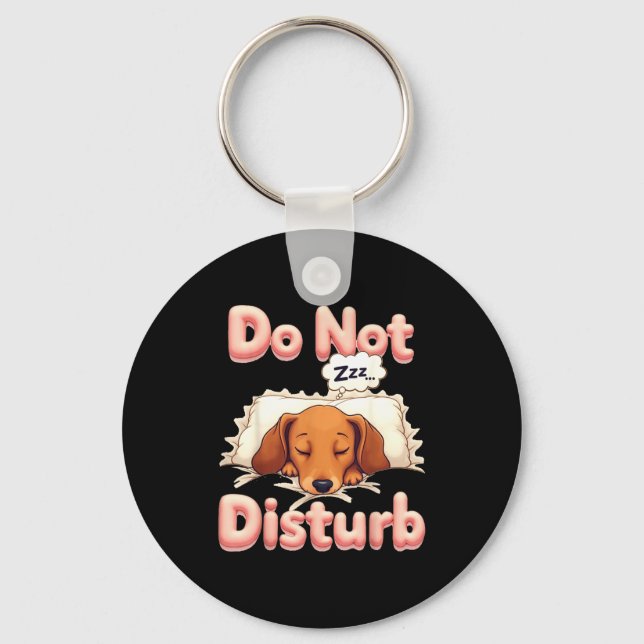 Llavero Do Not Disturb Wiener Dog Funny Dachshund Pajamas  (Anverso)