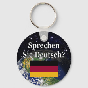 Llavero Do you speak German? in German. Flag & Earth