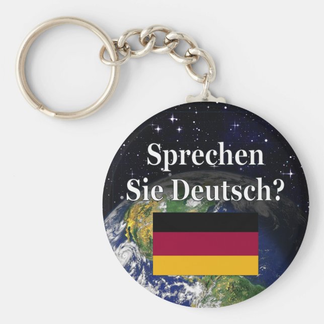 Llavero Do you speak German? in German. Flag & Earth (Frente)