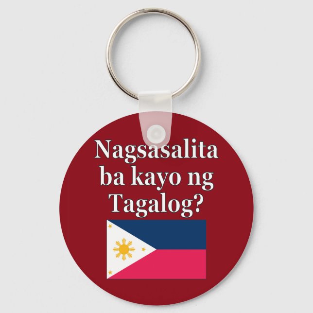 Llavero Do you speak Tagalog? in Tagalog. Flag (Anverso)
