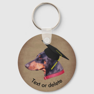 Llavero Doberman El Graduado Perro Divertido Personalizado