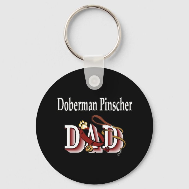Llavero doberman pinscher dad Keychain (Anverso)
