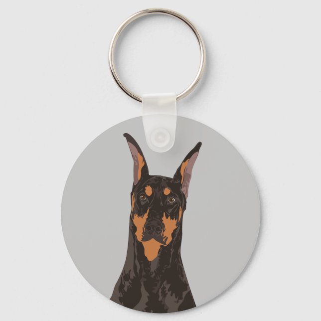 Llavero Doberman Pinscher Dog Keychain para Perro (Anverso)