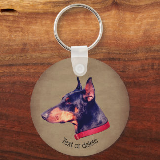 Llavero Doberman Pinscher Face Dog Personalizado