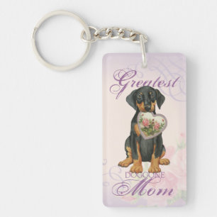 Llavero Doberman Pinscher Heart Mom