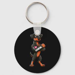 Llavero Doberman Pinscher Me Encanta La Abuela Tatuaje De 
