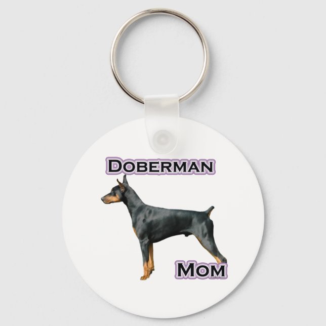 Llavero Doberman Pinscher Mom 4 - Keychain (Anverso)