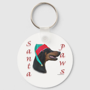 Llavero Doberman Pinscher (negro) Santa Paws