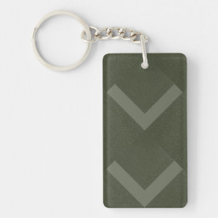 Llavero Doble abajo cadena verde Moss - Personalizable