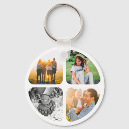 Llavero Doble cara Metalizado 8 fotos Circle Keychain