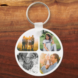 Llavero Doble cara Metalizado 8 fotos Circle Keychain