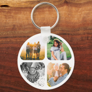 Llavero Doble cara Metalizado 8 fotos Circle Keychain