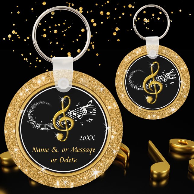 Llavero Doble cara Personalizada, Teclas Musicales (Musical Notes Party Favors. Cheap music favors. Music themed Graduation Party. Music Birthday Party.)