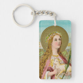 Llavero Doble imagen San Agnés de Roma (BC 01)