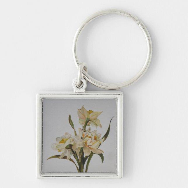 Llavero Doble Narcissi Bouquet Arte floral (Frente)