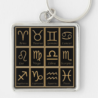Llavero Doce Rótulos Zodiac Gold Keychain Premium