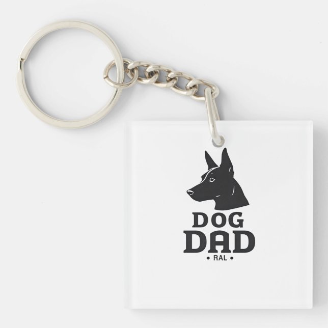Llavero Dog Dad Gifts for Him – Funny & Custom Gea (Frente)
