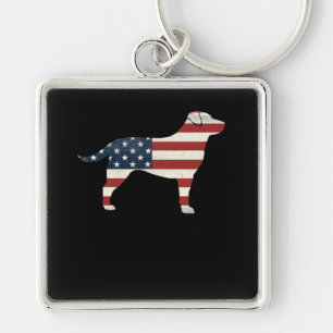 Llavero Dog Lover Bandera de Labrador Recuperador de Sil