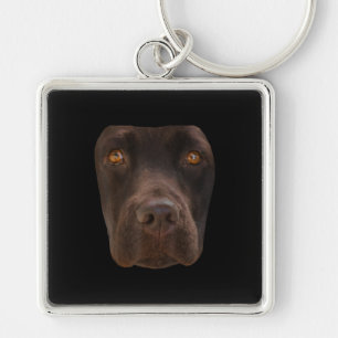 Llavero Dog Lover Chocolate Labrador Cara de perro marró