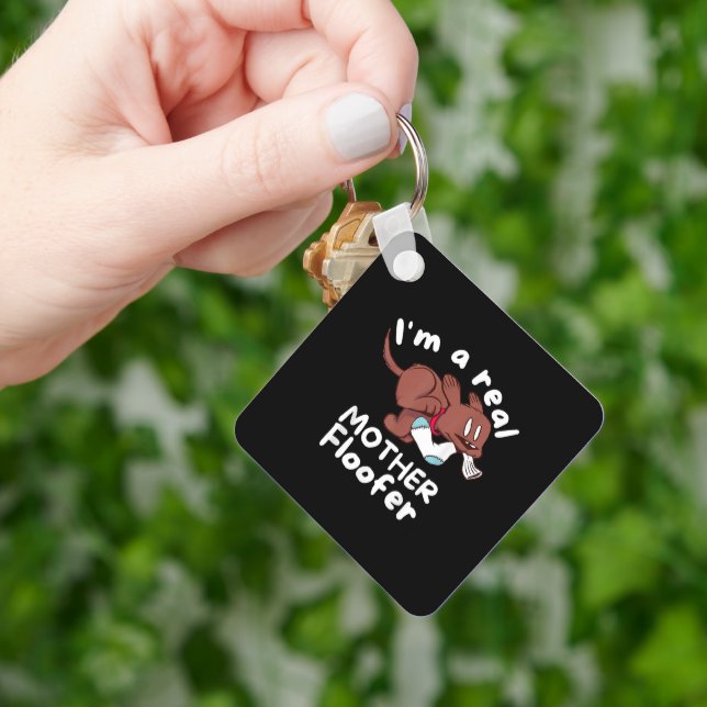 Llavero dog lover Im a real mother floofer labrador (Mano)