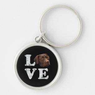 Llavero Dog Lover Me encanta el Labrador de chocolate