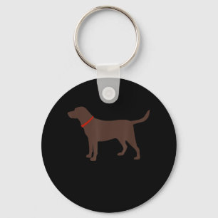 Llavero Dog Lover Silueta de perro de chocolate Labrador