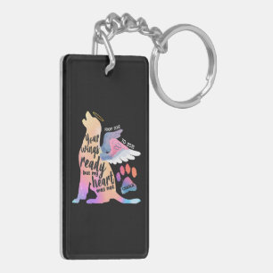 Llavero Dog Mascota Memorial Acuarela Cuidada Diseño Amor