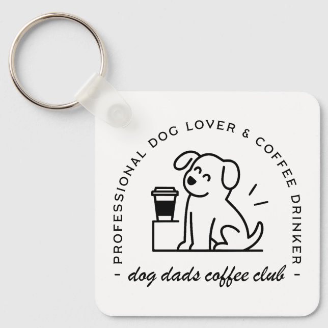 Llavero Dog owner and coffee lover dads club (Anverso)
