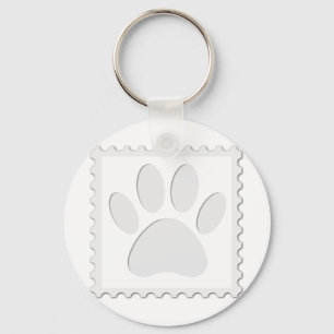 Llavero Dog Paw Print Cut Out