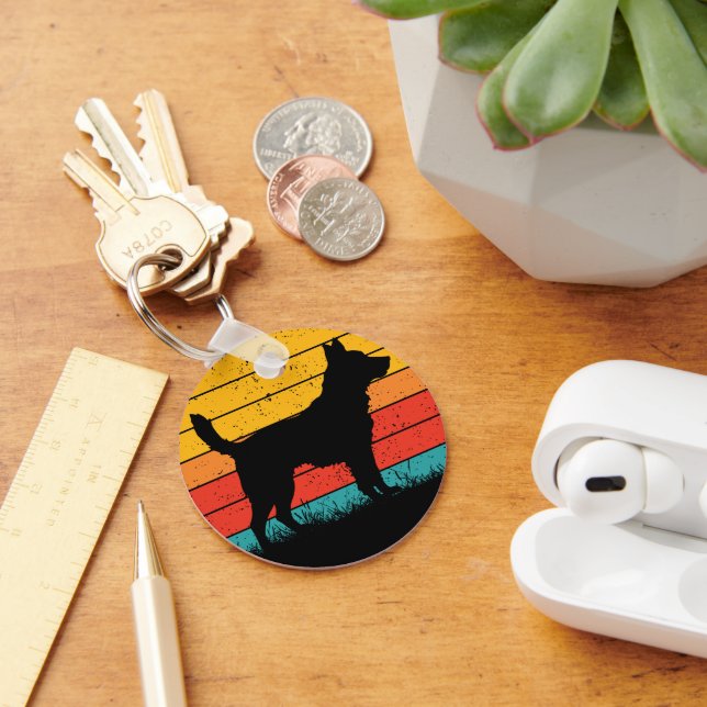 Llavero Dog Silhouette at Sunset (Escritorio )