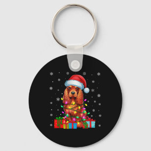 Llavero Dog Ugly Xmas Encende Santa Hat Er Spaniel Dog Chr