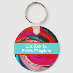 Llavero Dog Walker Vivid Swirled Tie Dye Mascota Sitter